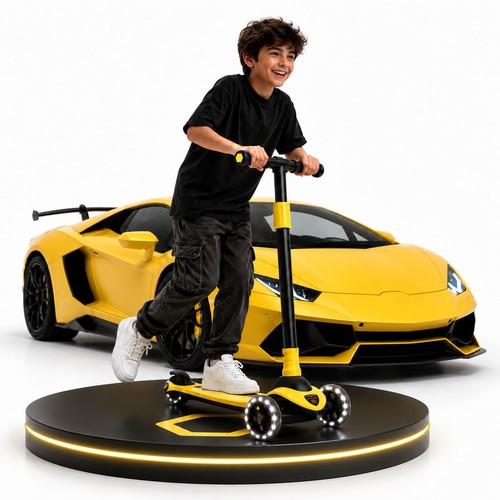 Kids wheel scooter with - with, led