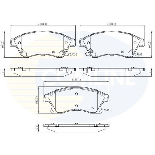 Brake pads set for - set,