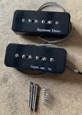 SET of Seymour Duncan USA SP90-3N & SP90-3B Hot Soapbar P90 Pickups, Black