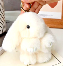 Fluffy Rabbit Fur Bunny  Soft Cute Rabbit Toy Key Chain Bag Decoration Toy