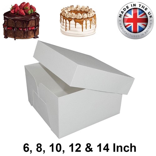 White cake box lid - &,