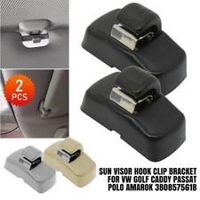 2Pcs Black SUN VISOR HOOK CLIP