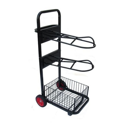 Black rolling saddle rack - rolling,