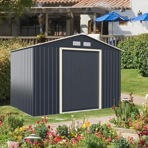 Metal garden shed 6x4ft 8x6ft - metal,