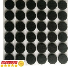 15mm ROUND FELT BLACK PADS