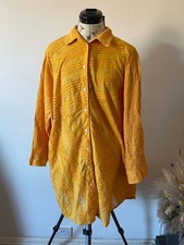 Yacco Maricard Pintuck long shirt/Dress in mellow yellow