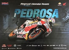 DANI PEDROSA UN SIGNED REPSOL HONDA 2017 POSTER MOTOGP VERY RARE.