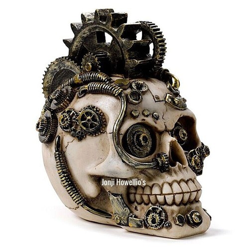 Steampunk gothic skull - steampunk,