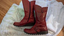 Fly London Women's Red Leather