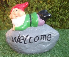 welcome gnome 16cm x 18cm latex mould, moulds, mold, molds