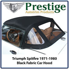Triumph Spitfire MKIV 1500 Car Hood Hoods Top Tops Roof Black Fabric 1971-1980