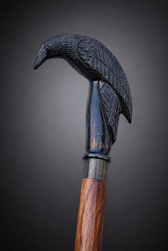 Antique style raven - antique,