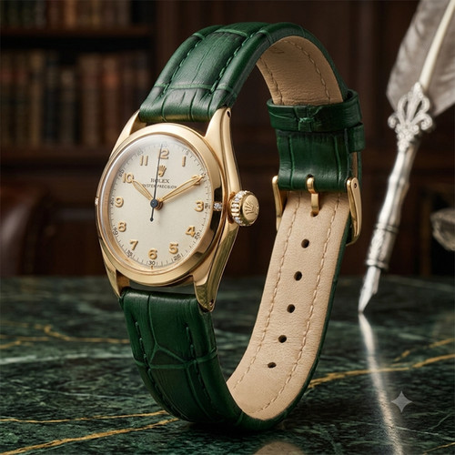 9ct gold rolex precision watch - 9ct,