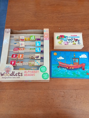 Wood toys abacus dominos - abacus,, &