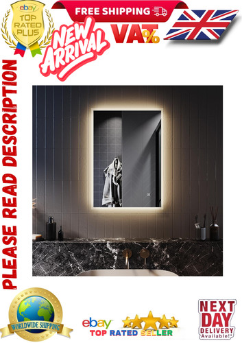 Backlit illuminated bathroom - backlit,