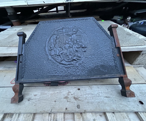 Black cast iron fireplace back - iron,