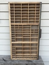 Antique Vintage Wooden Printers Drawer Hamilton Letterpress Shadow Box TJ11