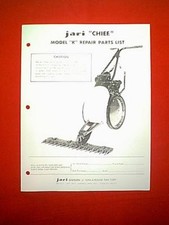 JARI CHIEF SICKLE BAR MOWER PARTS MANUAL