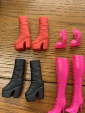 Barbie Doll 3 Pairs Of Boots