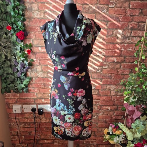 Ted baker black floral bodycon - ted,