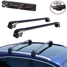 For AUDI A4 AVANT 2008-2015 Aluminium Roof Rack Cross Bars Anti-Theft Black