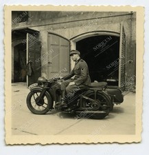 Photo Krad Sidecar WH Mountain Infantry License Plate: IA-154142 Motorcycle Sidecar 204