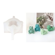 3D Frog Silicone Mold Gypsum