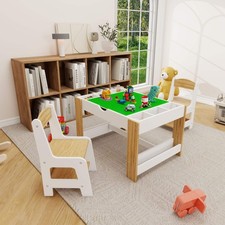 Play table and 2 chair - table,