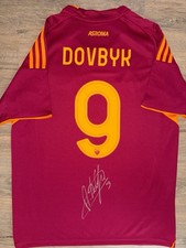 Artem Dovbyk Hand Signed AS Roma Home Jersey With Exact Proof & COA