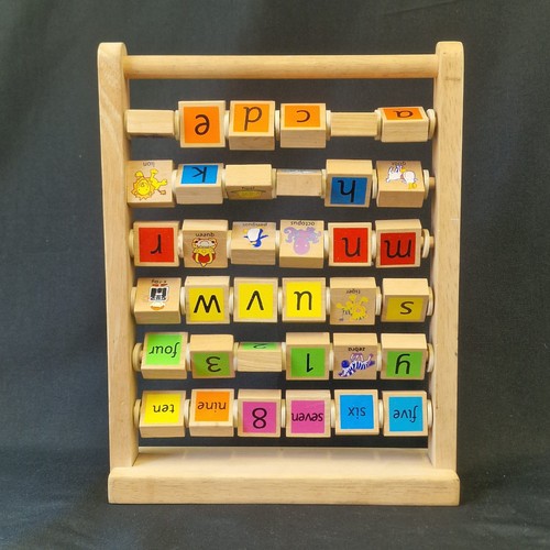 Wooden alphabet abacus number - abacus,