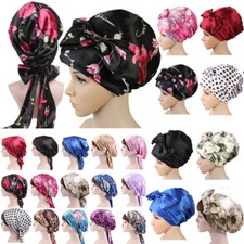 Curly Long Hair Night Sleep Cap Bonnet Satin Silk Head Wrap Turban Scarf Hats❤