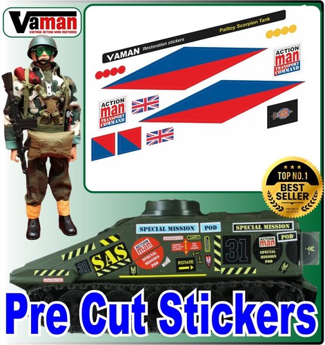 Action man stickers - (die, cut)