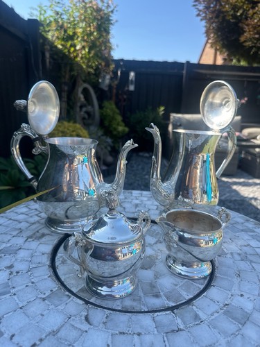Silver plate tea coffee - plate, tea/coffee