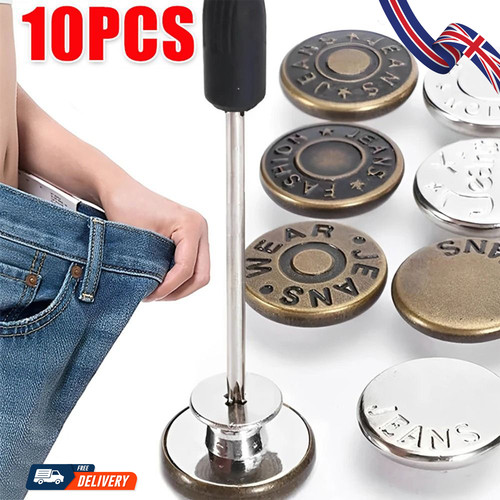 Metal jeans buttons - metal,