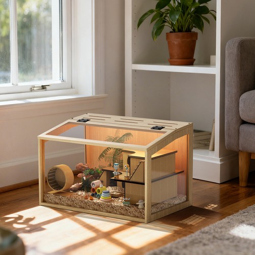 Bingopaw wooden hamster cage - bingopaw,
