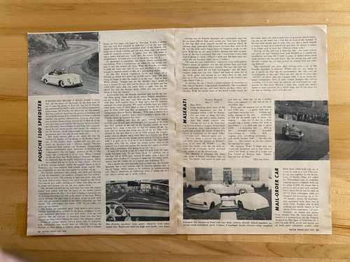 1955 print article - print, porsche