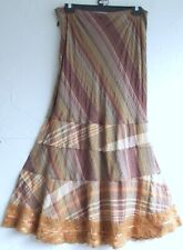 M & S size 14 Gypsy Peasant look long skirt 100% cotton Multi coloured