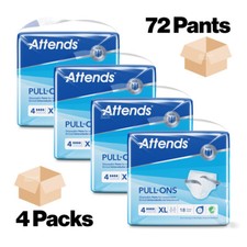 Adult Nappies Incontinence Pull up Pants ATTENDS 4XL EXTRA LARGE 4 PACKS OF 18