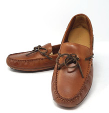 Cole Haan Grant Canoe Penny Leather Slip on Papaya Loafer Shoes For Men's