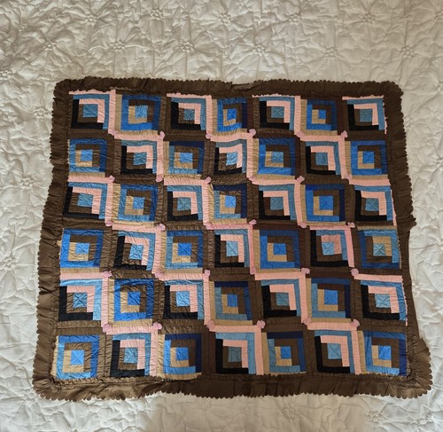 Antique amish crib quilt - quilt, ~