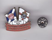Aberdeen v Burnley (Europe 2018) - lapel badge butterfly fitting