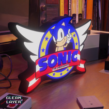 Sonic The hedgehog Led Retro Gaming Light RGB Sign