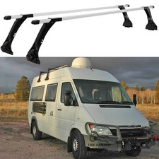 For Mercedes Benz Sprinter 63" Roof Rack Cross Bar Cargo Carrier Van Rain Gutter