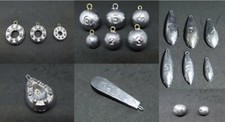 Sea Course Fishing Weights Lead, Plain Bomb Sinkers In Various Shapes & Sizes  