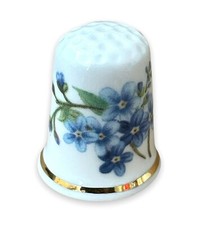 Forget Me Not Personalised Fine Bone China Thimble From The Thimble Guild