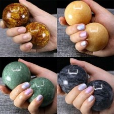 Relaxation Hand Wrist Exercise Natural Jade Baoding Fitness Balls Quartz Spheres