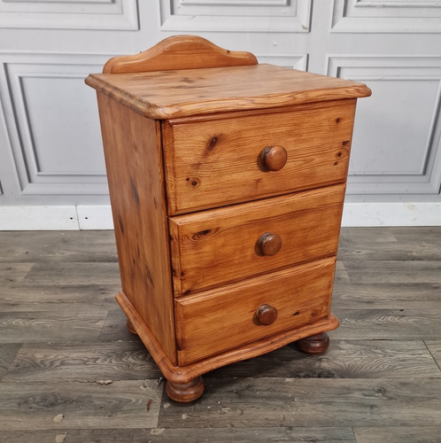 Vintage pine bedside - pine, cabinet