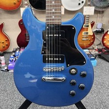 Blitz Les Paul Junior DC Type Blue W/Gig bag Electric Guitar Used From Japan