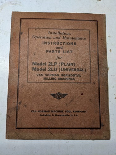 Van norman milling machine - norman,