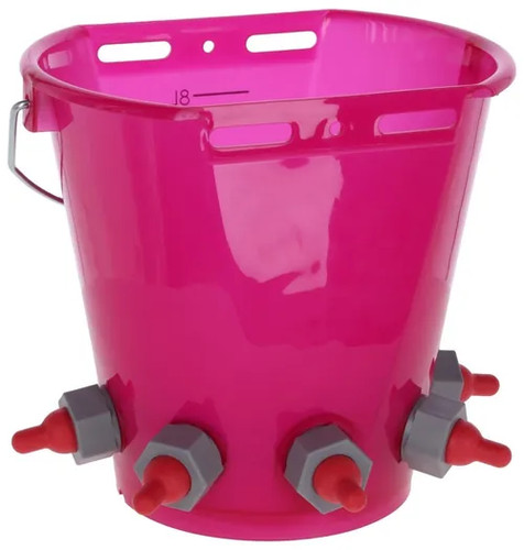 Lamb feeder bucket pink 5 - lamb,